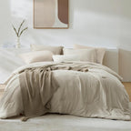 Amberspace Prewashed fabric 7-piece Bed in a Bag Comforter Set with Sheets
