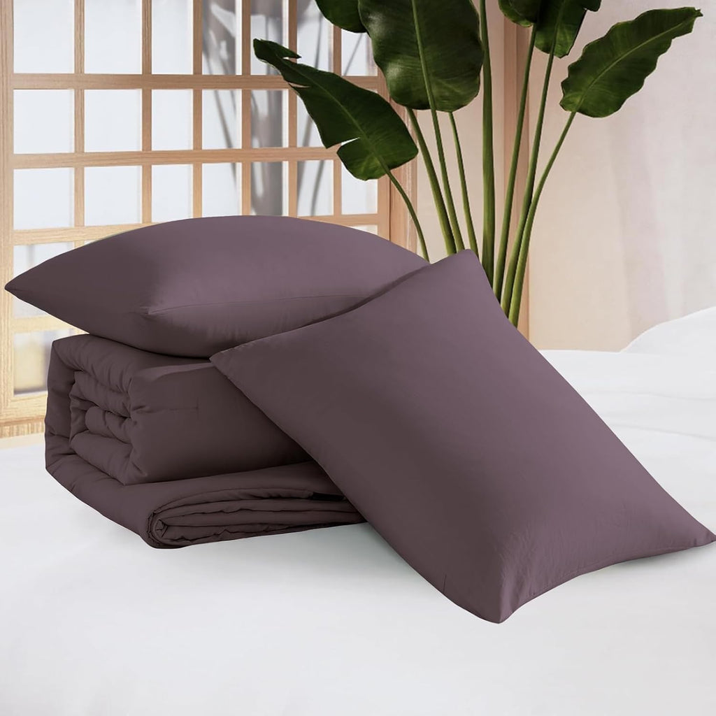 Amberspace Prewashed fabric 2/3-piece Bed in a Bag Comforter Set with Sheets