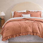 Amberspace Ruffle Design 7-piece Bed in a Bag Comforter Set with Sheets