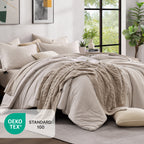 Amberspace Cationic Dyeing 7-piece Bed in a Bag Comforter Set with Sheets