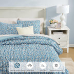 Amberspace Puff 7-piece Bed in a Bag Comforter Set with Sheets