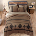 Amberspace Embroidery 7-piece Bed in a Bag Full Comforter Set with Sheets
