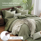 Amberspace Cationic Dyeing 7-piece Bed in a Bag Comforter Set with Sheets