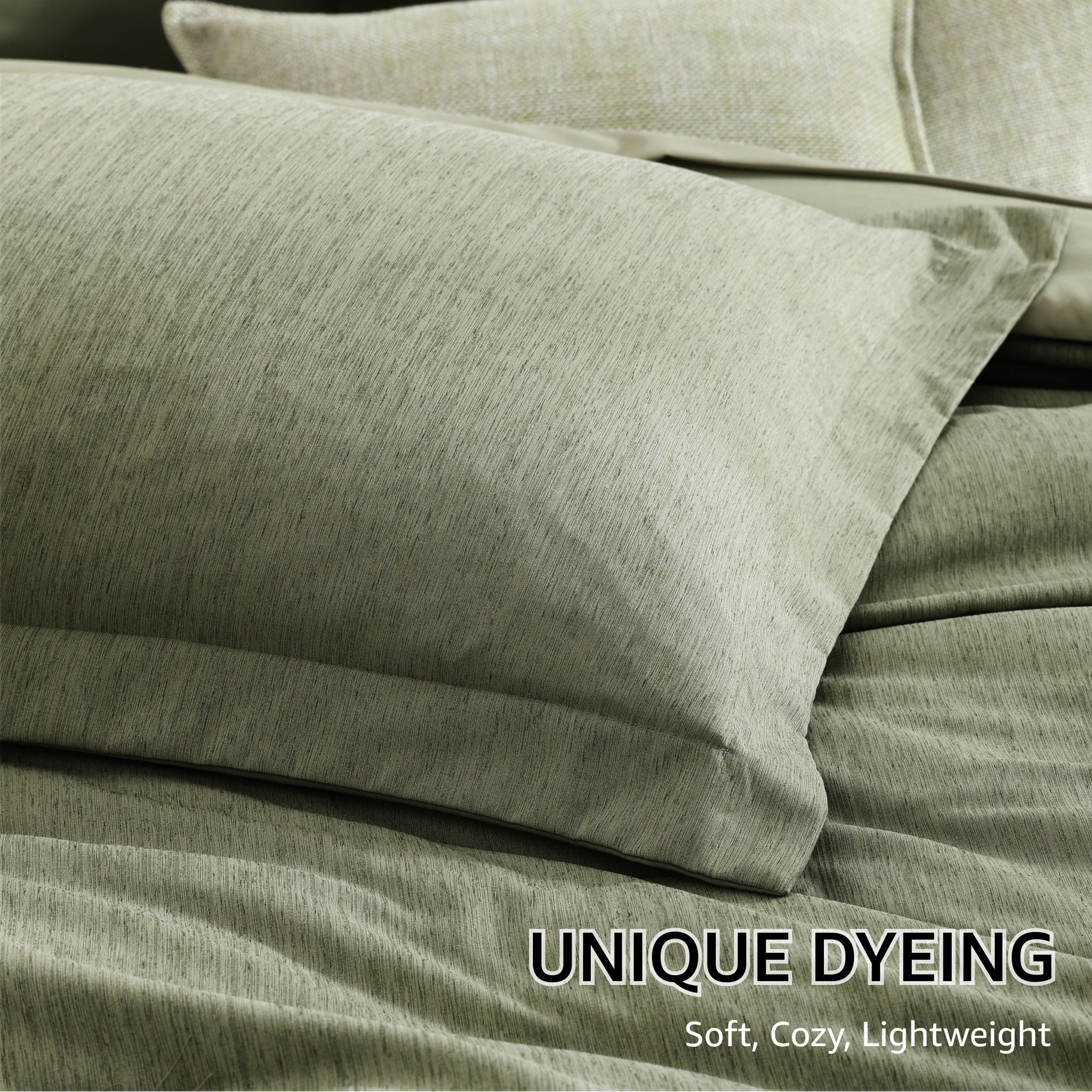 Amberspace Cationic Dyeing 7-piece Bed in a Bag Comforter Set with Sheets