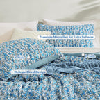 Amberspace Puff 7-piece Bed in a Bag Comforter Set with Sheets