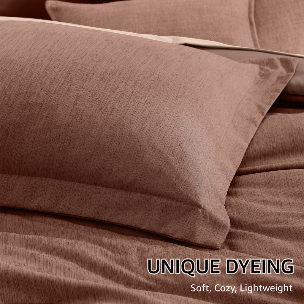 Amberspace Cationic Dyeing 7-piece Bed in a Bag Comforter Set with Sheets