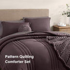 Amberspace 7-Piece Bed in a Bag Comforter Set with Sheets
