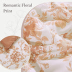 Amberspace Botanical Flowers Design 7-piece Bed in a Bag Comforter Set with Sheets