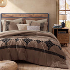 Amberspace Embroidery 7-piece Bed in a Bag Full Comforter Set with Sheets