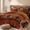 Amberspace Embroidery 7-piece Bed in a Bag Full Comforter Set with Sheets