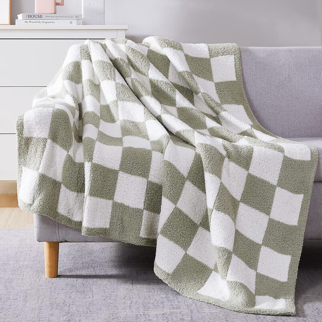 Amberspace Checkered Knit Throw