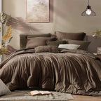 Amberspace Cationic Dyeing 7-piece Bed in a Bag Comforter Set with Sheets