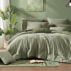 Amberspace Cationic Dyeing 7-piece Bed in a Bag Comforter Set with Sheets