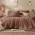 Amberspace Cationic Dyeing 7-piece Bed in a Bag Comforter Set with Sheets