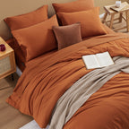 Amberspace Prewashed fabric 7-piece Bed in a Bag Comforter Set with Sheets