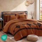 Amberspace Embroidery 7-piece Bed in a Bag Full Comforter Set with Sheets