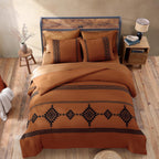Amberspace Embroidery 7-piece Bed in a Bag Full Comforter Set with Sheets