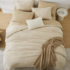 Amberspace Prewashed fabric 7-piece Bed in a Bag Comforter Set with Sheets