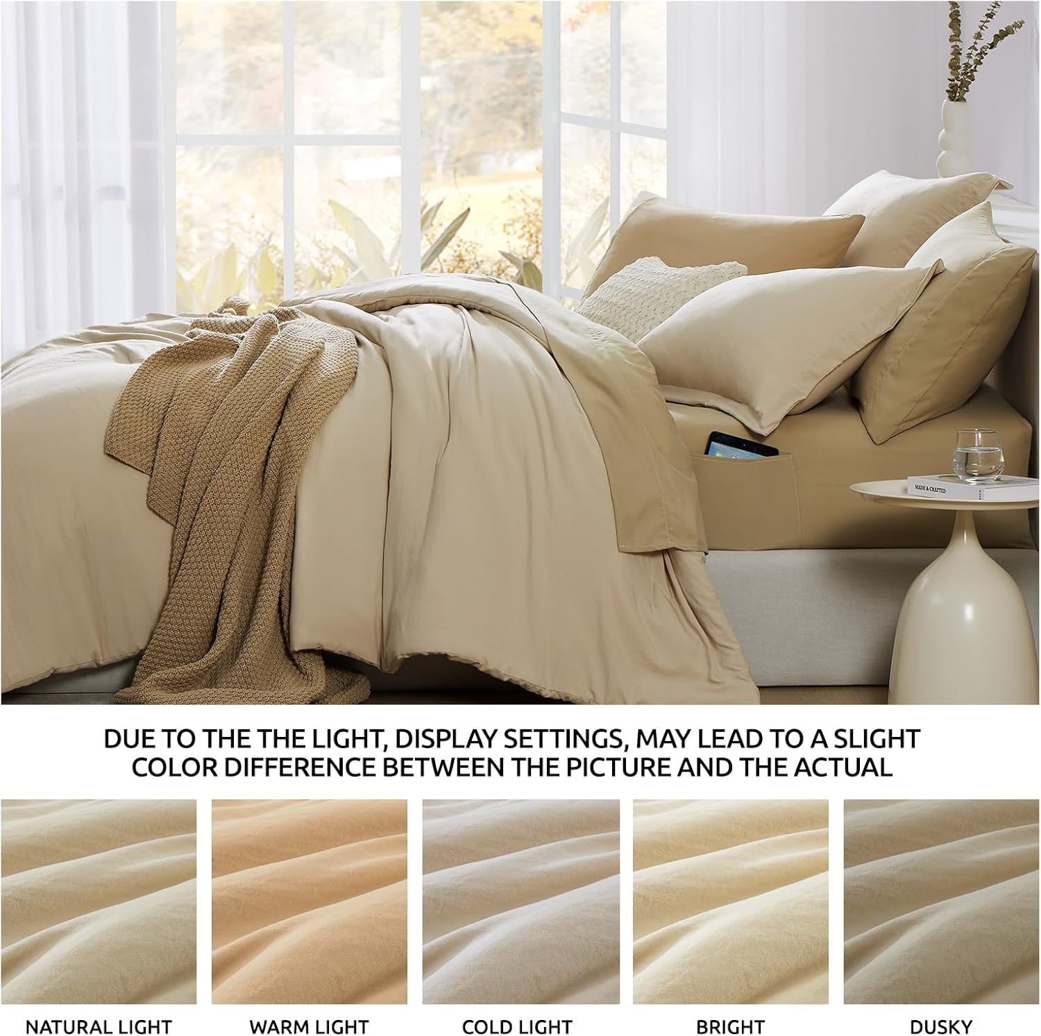 Amberspace Prewashed fabric 7-piece Bed in a Bag Comforter Set with Sheets