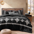 Amberspace Embroidery 7-piece Bed in a Bag Full Comforter Set with Sheets