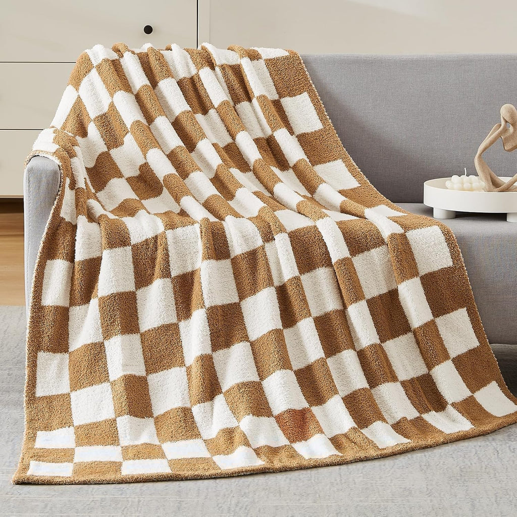 Amberspace Checkered Knit Throw