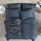 Amberspace 7-Piece Bed in a Bag Comforter Set with Sheets