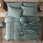 Amberspace 7-Piece Bed in a Bag Comforter Set with Sheets