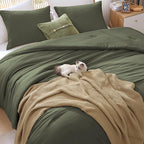 Amberspace Prewashed fabric 2/3-piece Bed in a Bag Comforter Set with Sheets