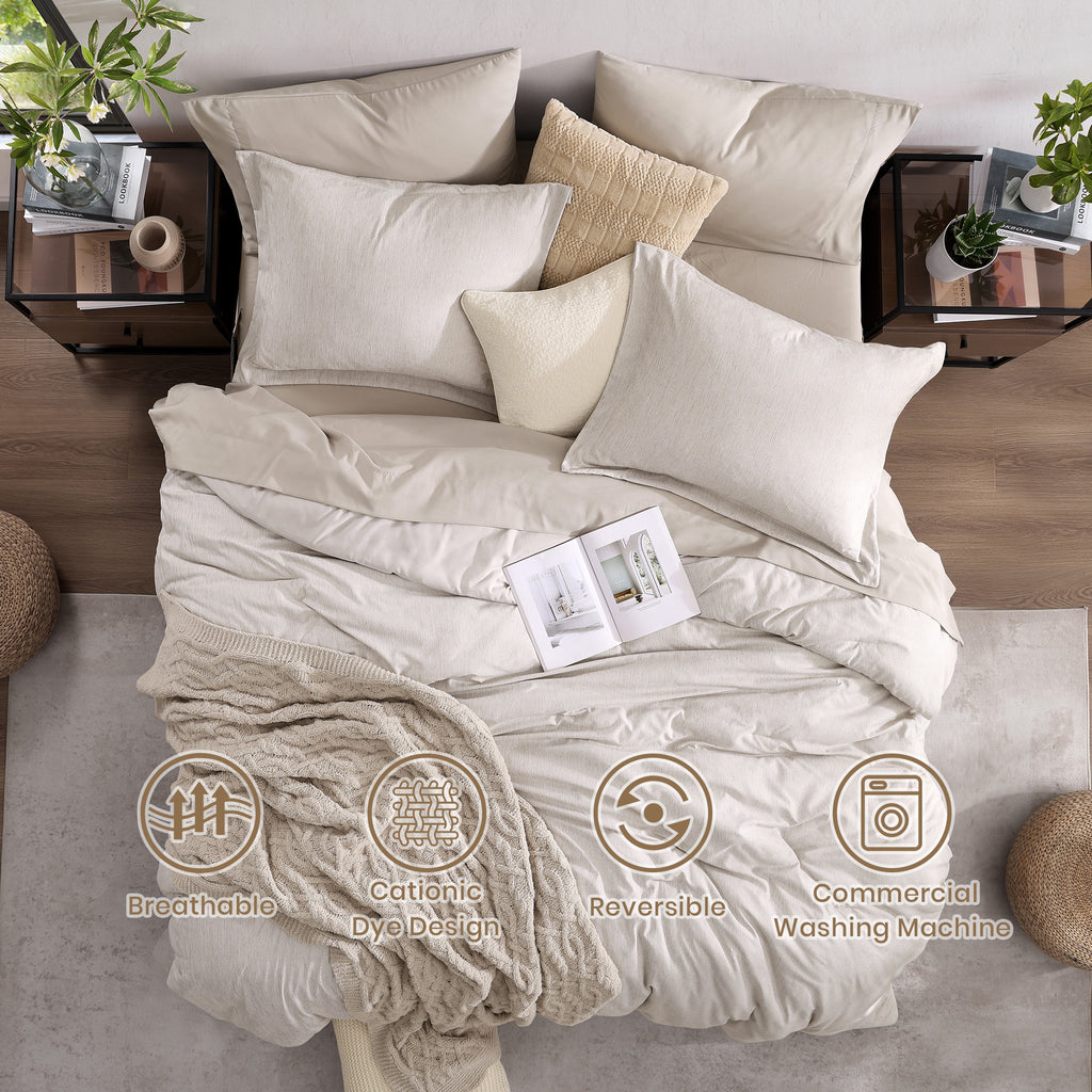 Amberspace Cationic Dyeing 7-piece Bed in a Bag Comforter Set with Sheets