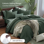 Amberspace Cationic Dyeing 7-piece Bed in a Bag Comforter Set with Sheets