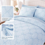 Amberspace Diamond Bow Design 5/7-piece Bed in a Bag Comforter Set with Sheets