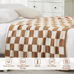 Amberspace Checkered Knit Throw