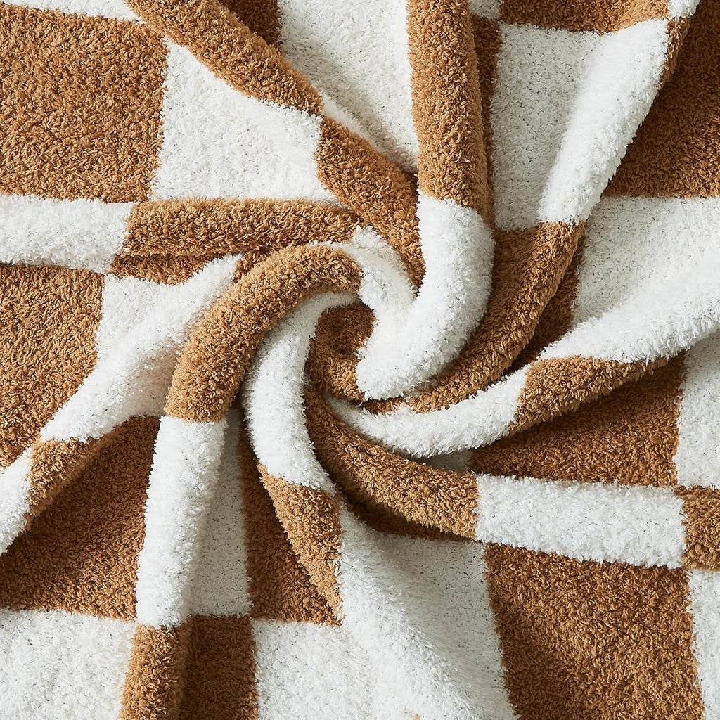 Amberspace Checkered Knit Throw