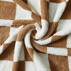Amberspace Checkered Knit Throw