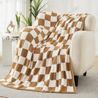 Amberspace Checkered Knit Throw