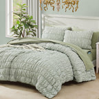 Amberspace Puff 7-piece Bed in a Bag Comforter Set with Sheets