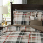 Amberspace Plaid Design Bed in a Bag Comforter Set with Sheets