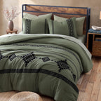 Amberspace Embroidery 7-piece Bed in a Bag Full Comforter Set with Sheets