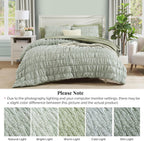 Amberspace Puff 7-piece Bed in a Bag Comforter Set with Sheets