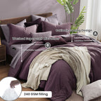 Amberspace Cationic Dyeing 7-piece Bed in a Bag Comforter Set with Sheets
