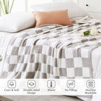 Amberspace Checkered Knit Throw