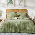 Amberspace Prewashed fabric 7-piece Bed in a Bag Comforter Set with Sheets