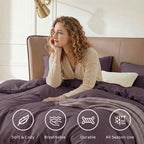 Amberspace Prewashed fabric 7-piece Bed in a Bag Comforter Set with Sheets