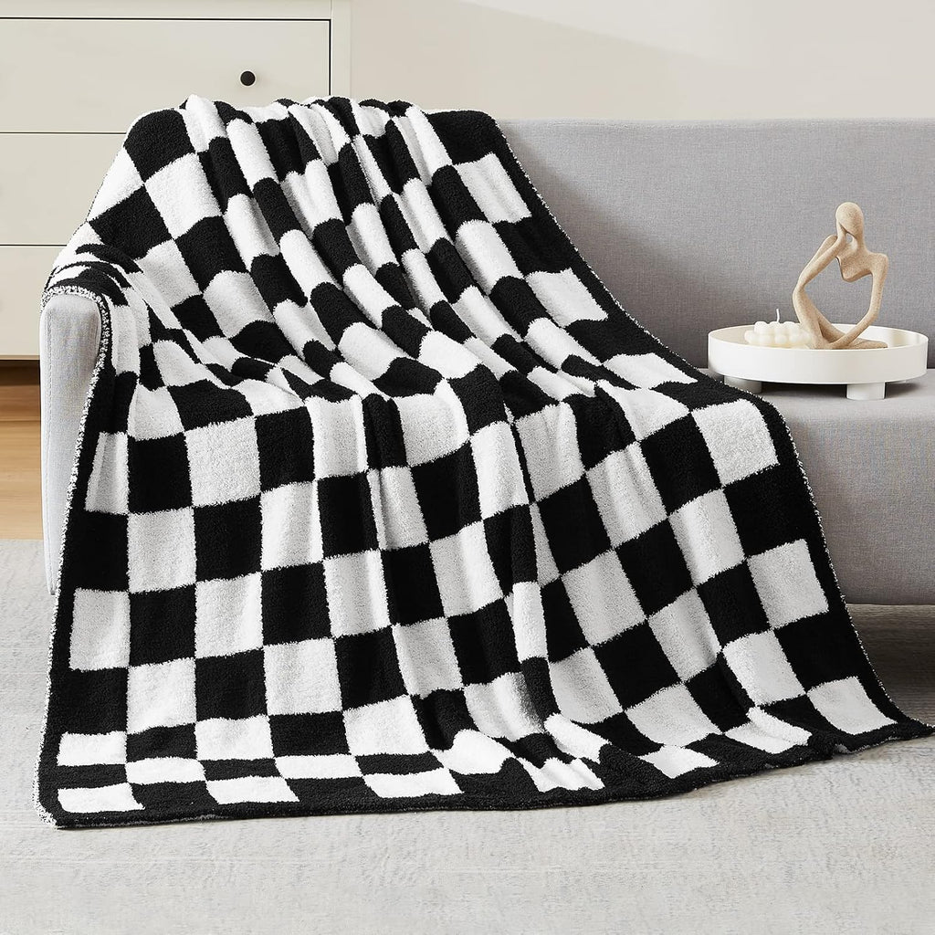 Amberspace Checkered Knit Throw