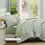 Amberspace Puff 7-piece Bed in a Bag Comforter Set with Sheets