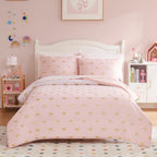 Amberspace Diamond Bow Design 5/7-piece Bed in a Bag Comforter Set with Sheets