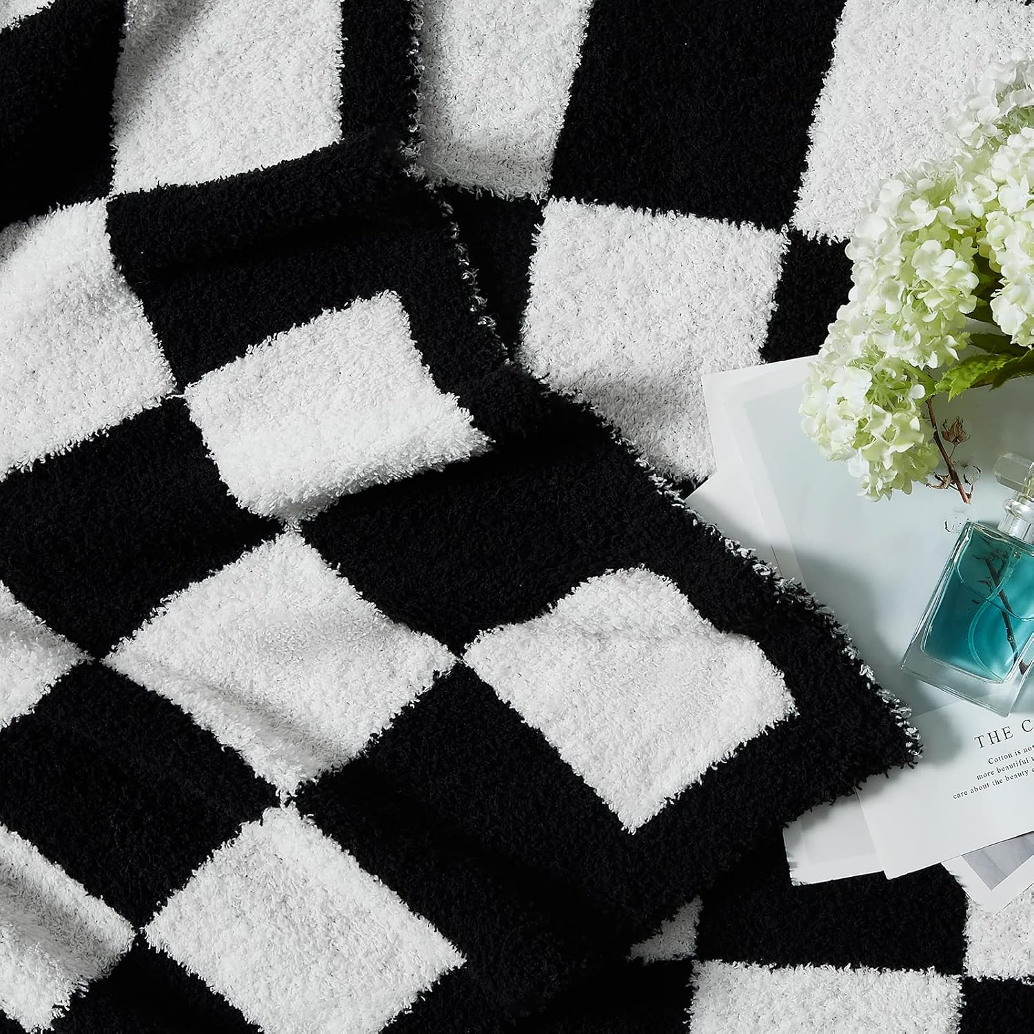 Amberspace Checkered Knit Throw