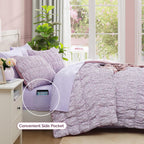 Amberspace Puff 7-piece Bed in a Bag Comforter Set with Sheets