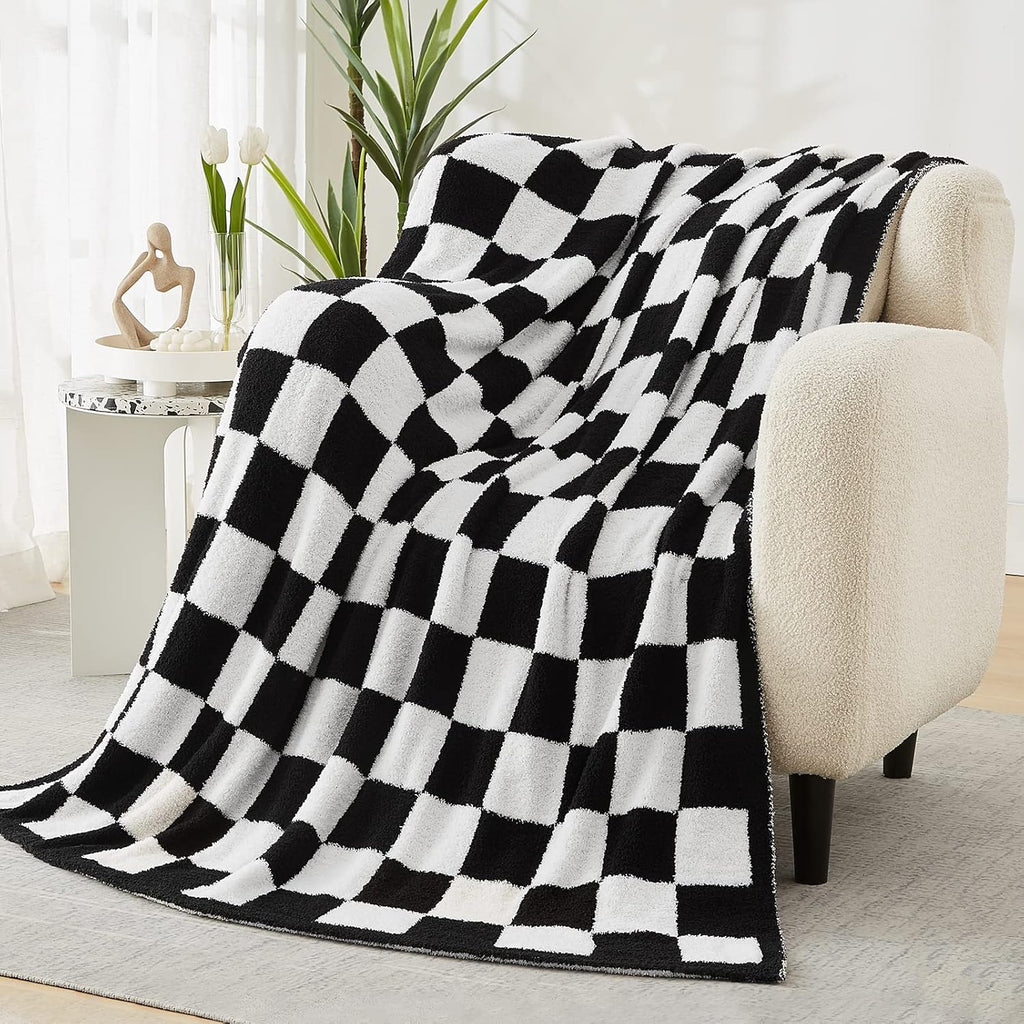 Amberspace Checkered Knit Throw