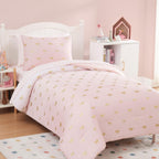 Amberspace Diamond Bow Design 5/7-piece Bed in a Bag Comforter Set with Sheets